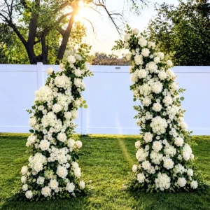 Classic White & Greenery Arch